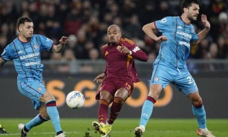 随着卡利亚里0-2，意甲争四白热化，尤文图斯被追平了